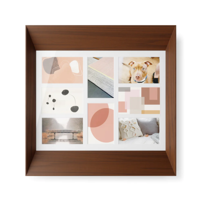 PORTA-RETRATO DE PARED MULTIPLE LOOKOUT WALL PD WALNUT 10X15