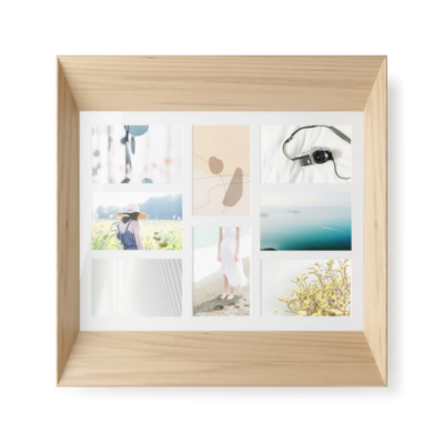PORTA-RETRATO MULTIPLE DE PARED LOOKOUT WALL PD NATURAL 10X15