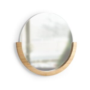 ESPEJO CIRCULAR MIRA NATURAL BORDE MADERA DIA 50
