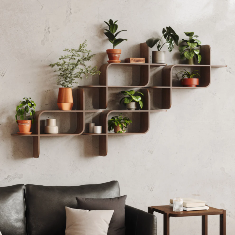 ESTANTE DE PARED MONTAGE LIGHT WALNUT - Imagen 4