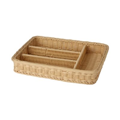 Porta cubiertos rattan rectangular