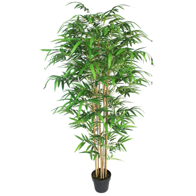 Planta artificial con pote