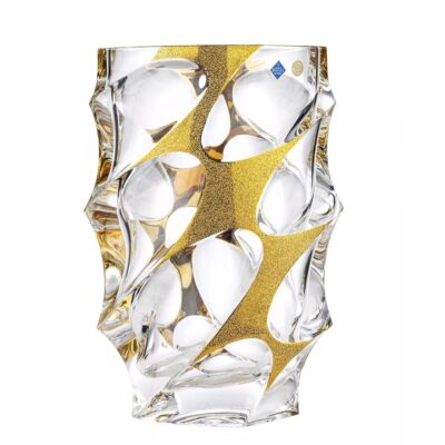 Florero Calypso con Dorado Lead Crystal