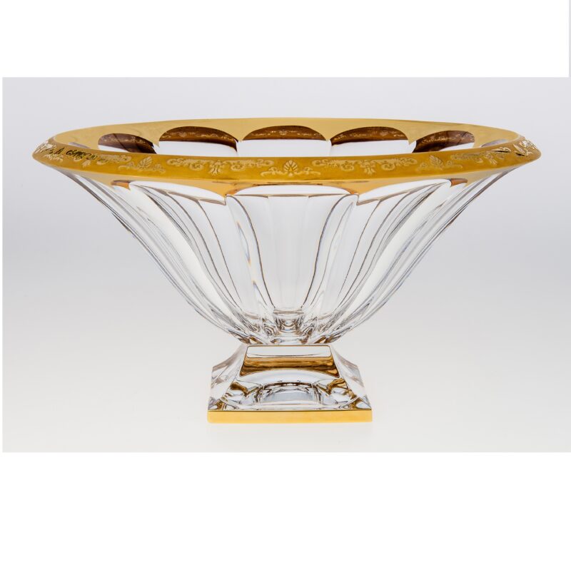 Centro Champaign con Dorado Lead Crystal