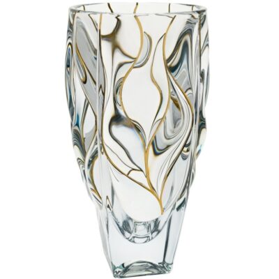 Florero  Bamboo con Dorado Non Lead Crystal