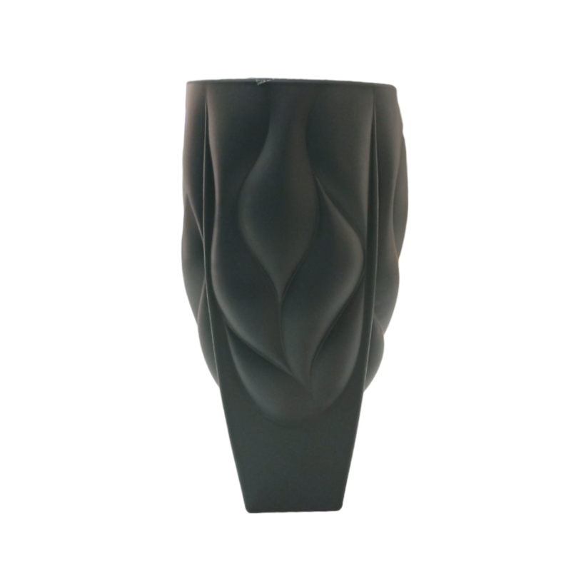 Florero  Bamboo Satinado Aceituna  Non Lead Crystal
