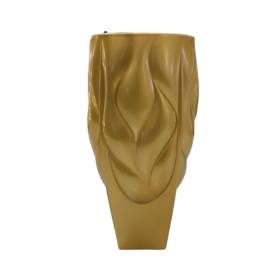 Florero  Bamboo Satinado Dorado Non Lead Crystal