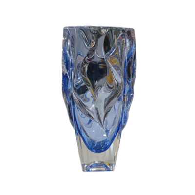 Florero Bamboo Azul Non Lead Crystal
