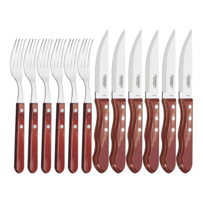 Juego de Cubiertos Churrasco Jumbo Cerezo 12 piezas