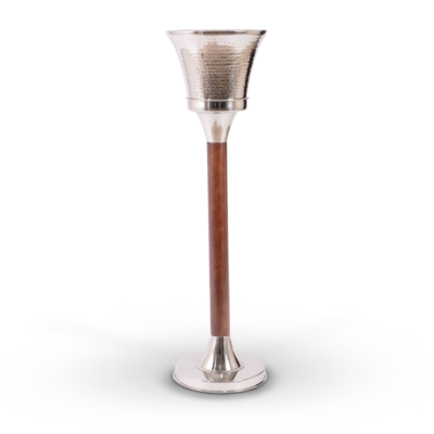CHAMPAGNERA ACERO c/BASE MADERA