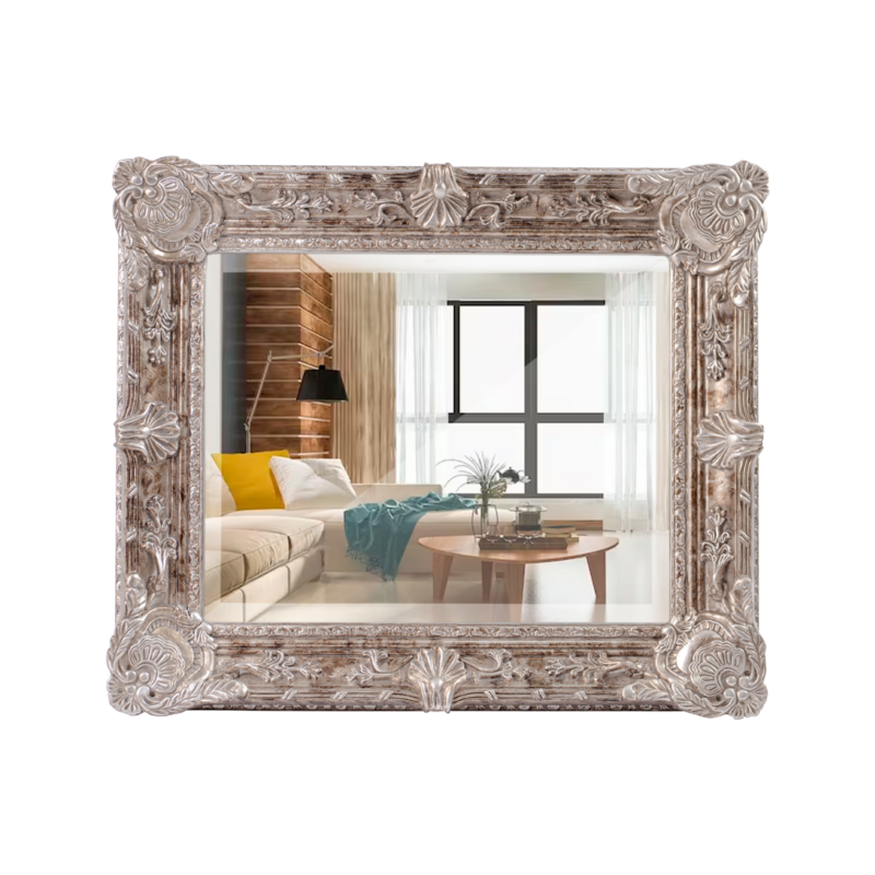 ESPEJO BISC. 40x50 PLATEADO/DORADO