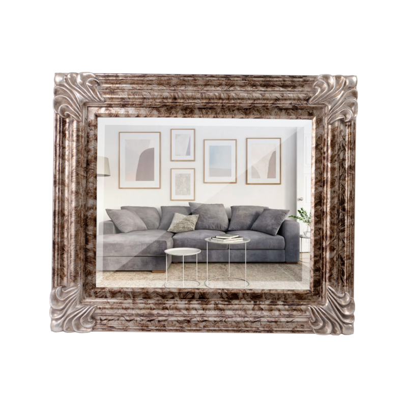 ESPEJO BISC.40x50 PLATEADO/DORADO