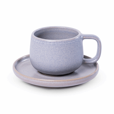 TAZA TE c/PLATO URBAN/UNO  GRIS