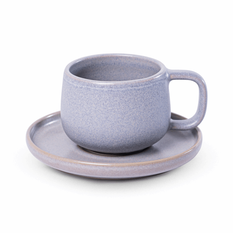 TAZA TE c/PLATO URBAN/UNO  GRIS