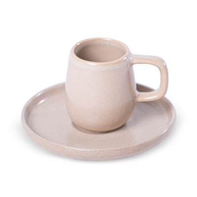 TAZA CAFE c/PLATO URBAN UNO TAUPE