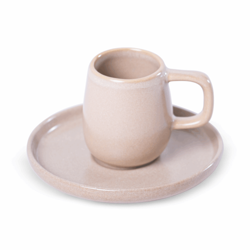 TAZA CAFE c/PLATO URBAN UNO TAUPE