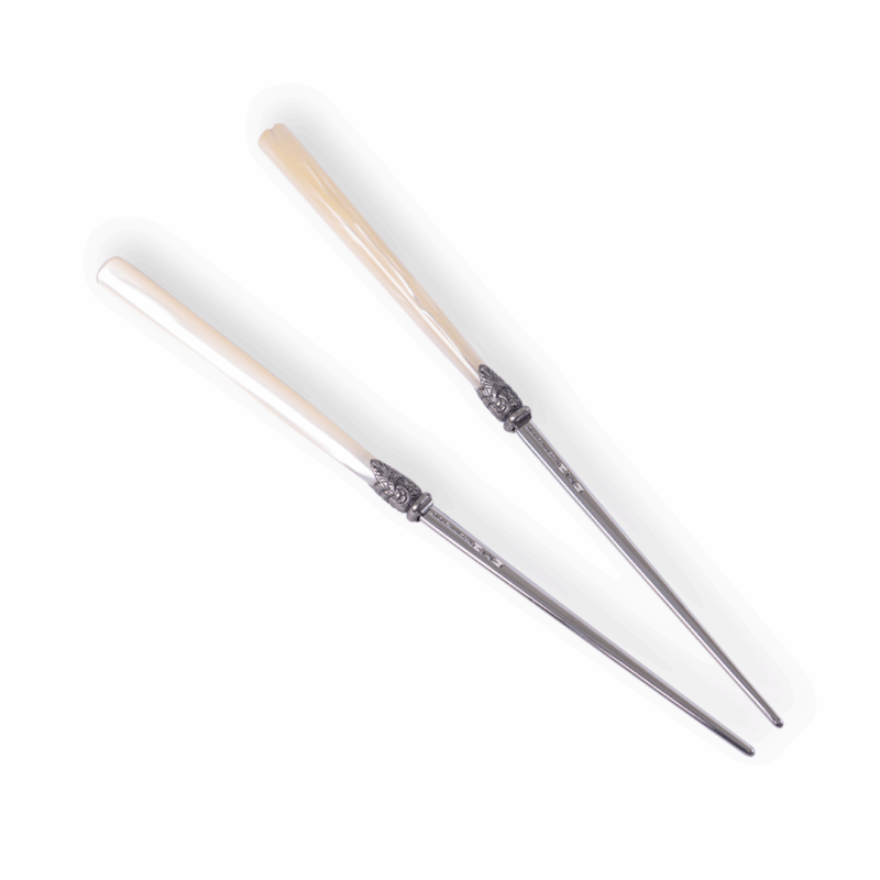 JGO PALILLOS  2 pzas PEARL IVORY 13
