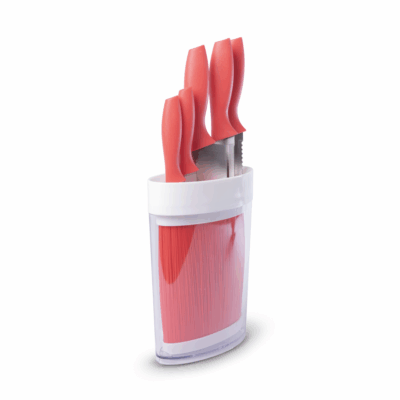SET CUCHILLOS c/SOPORTE 6 pzas