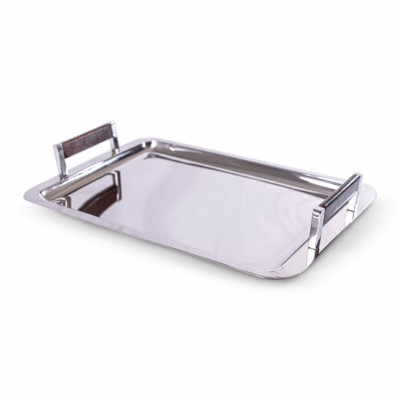 BANDEJA RECTANGULAR MEDIANA c/ASA MADERA