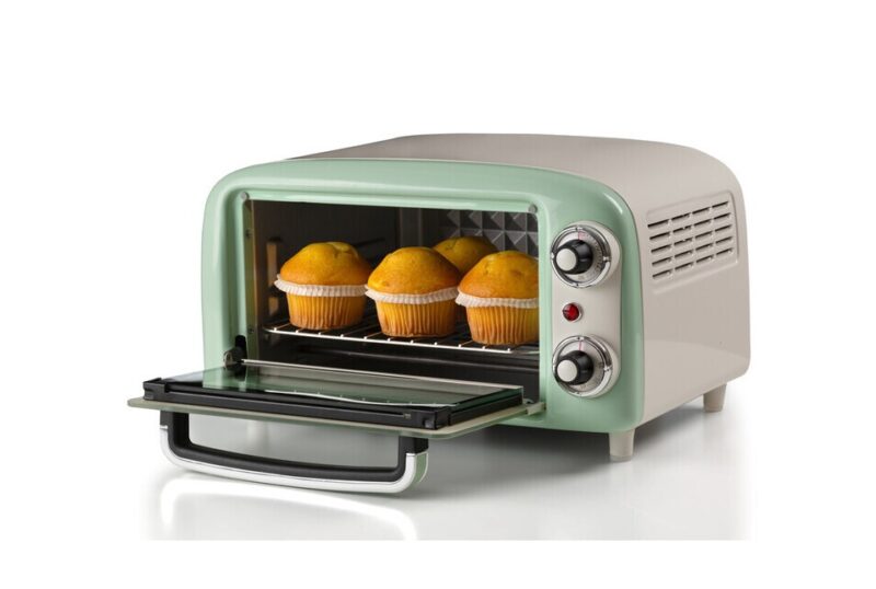 MINI HORNO ARIETE 10L CREMA/VERDE - Imagen 3