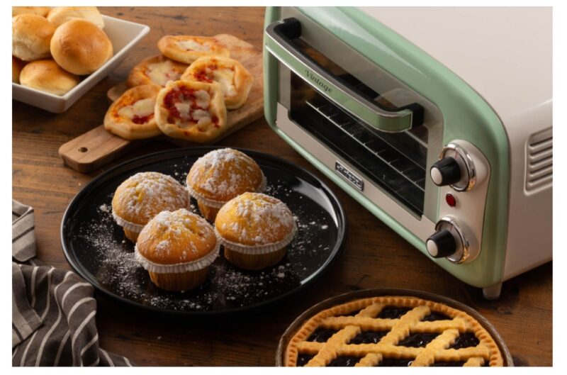 MINI HORNO ARIETE 10L CREMA/VERDE - Imagen 2