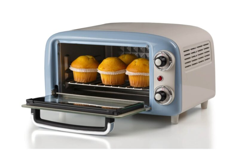 MINI HORNO ARIETE 10L CREMA/AZUL - Imagen 3