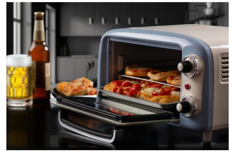 MINI HORNO ARIETE 10L CREMA/AZUL - Imagen 2