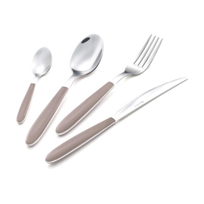 JGO CUBIERTOS 24pzas VERO HAZELNUT 408 c/ESTUCHE