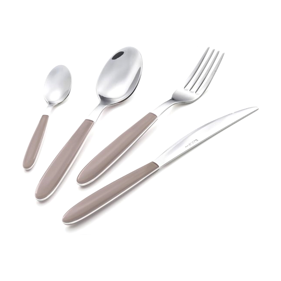 JGO CUBIERTOS 24pzas VERO HAZELNUT 408 c/ESTUCHE