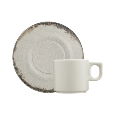 TAZA TE 250cc BLANCO c/PLATO BONE PERA NANOBONE,1