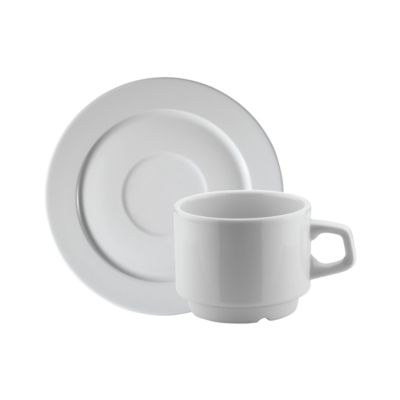 TAZA TE 270 cc c/PLATO FRIG. BLANCO 1