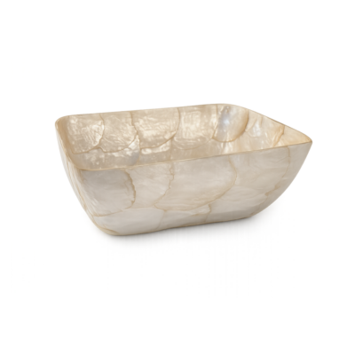 BOWL RECTANGULAR MEDIANO CAPIZ IVORY NATURAL