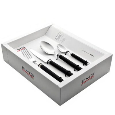 JGO CUBIERTOS 24pzas VERO BLACK 1 c/ESTUCHE