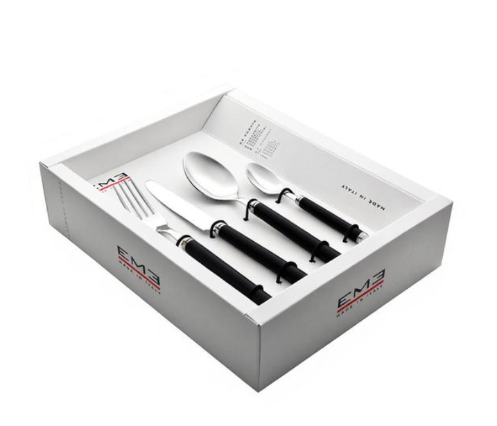 JGO CUBIERTOS 24pzas VERO BLACK 1 c/ESTUCHE