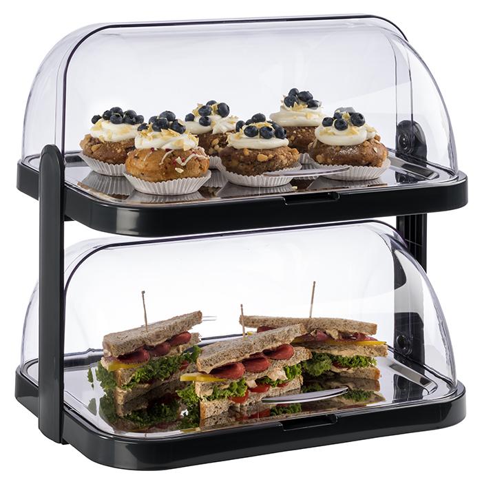EXHIBIDOR 8pzas 2 NIVELES 44X32cms