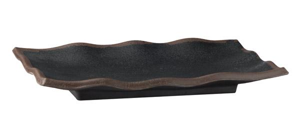 BANDEJA MARONE 27.5X11 MELAMINE BLACK