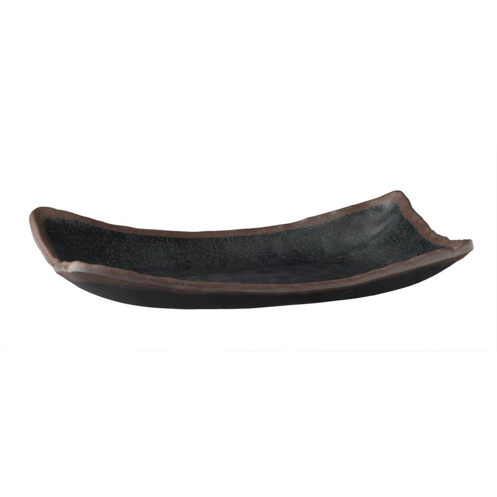 BANDEJA MARONE 26.5X16.5 MELAMINE BLACK