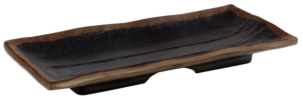 BANDEJA MARONE 19.5X9.5 MELAMINE BLACK