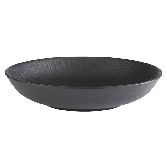 BOWL NERO 22.5cms MELAMINE BLACK