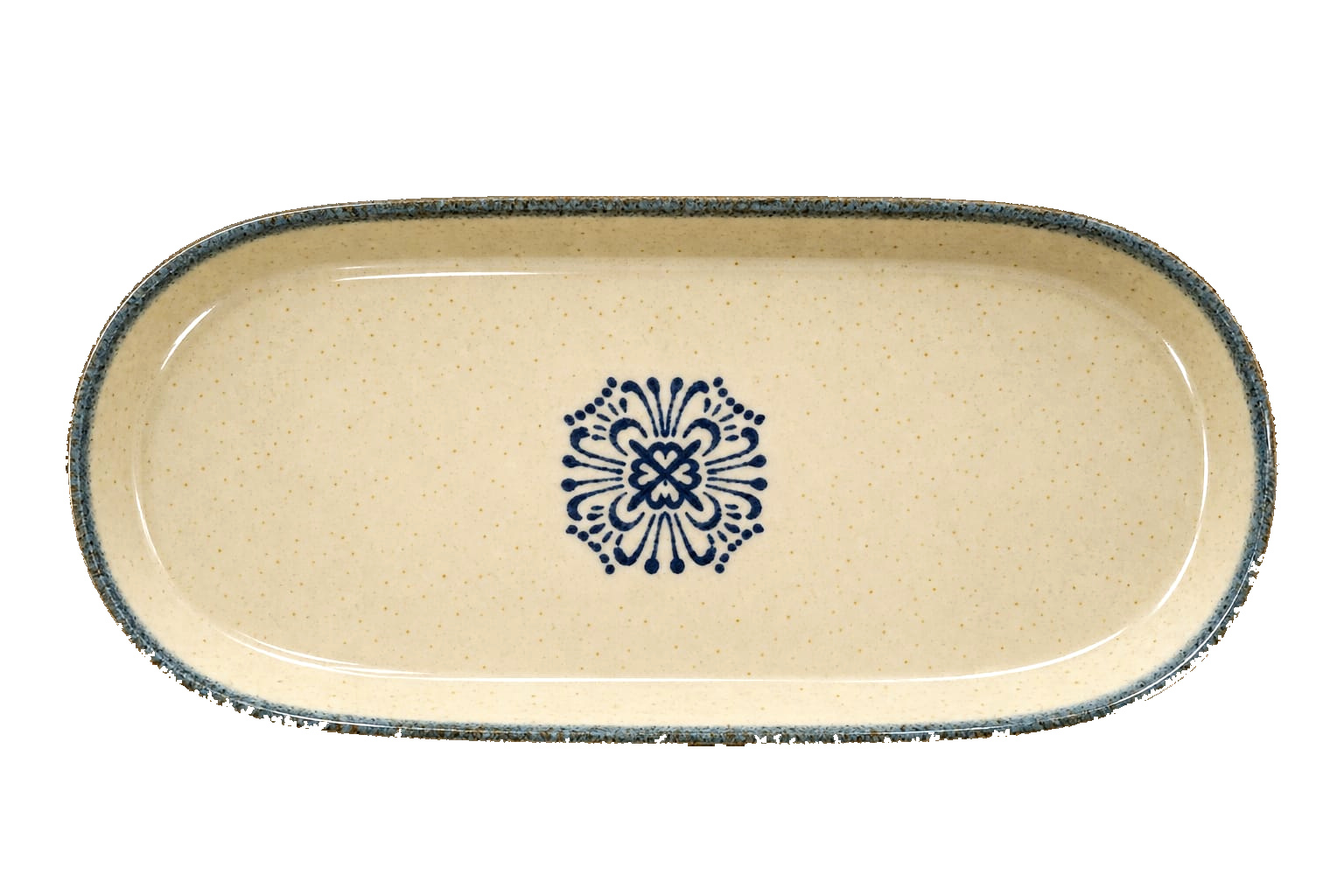 PLATO OVAL 21cms NORDIC KYK.TB. NANOPEARL DG309