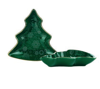 COPETINERA NAVIDEÑA 2pzas AGAC 17cms TB NNPEARL DG-1409 VERDE