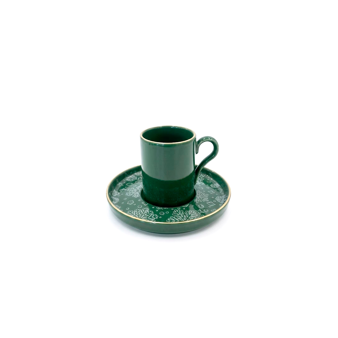 TAZA CAFE 90cc BN DESIRE KHV FNYESIL P3 c/PLATO D.KAHVE TB NNBONE DG11409 VERDE