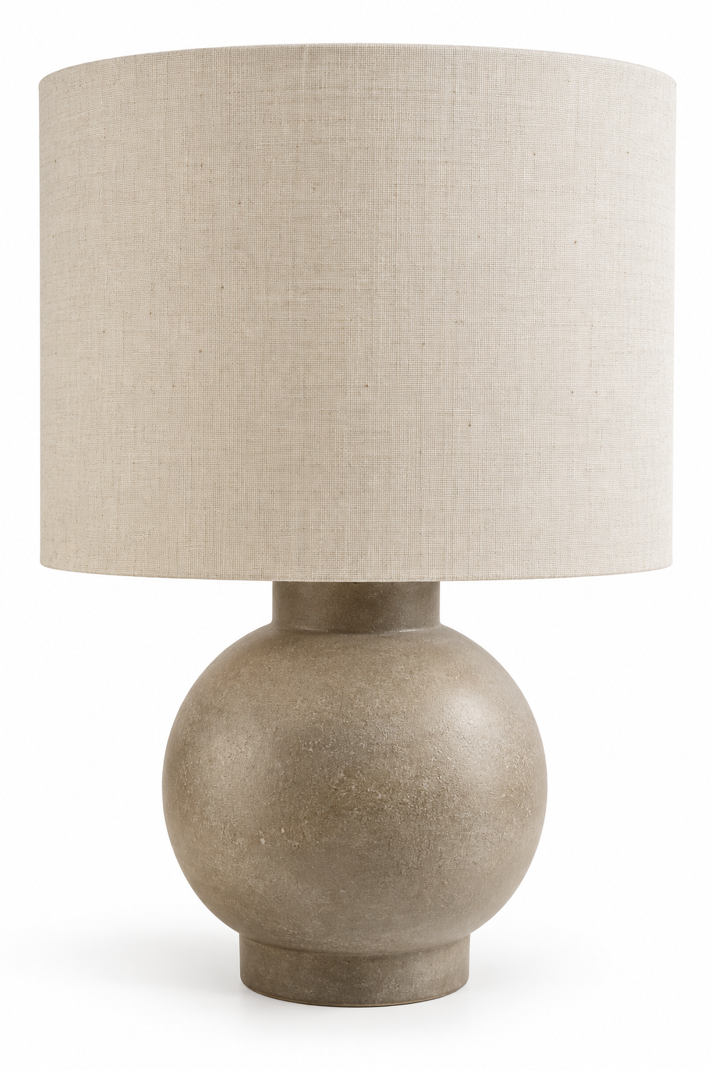 LAMPARA TERRACOTTA DIA 32 PANTALLA JUTE GRIS